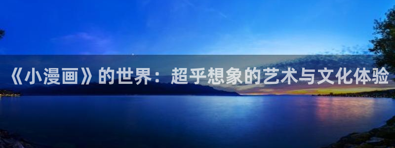 耽漫新新漫画：《小漫画》的世界：超乎想象的艺术与文化体验